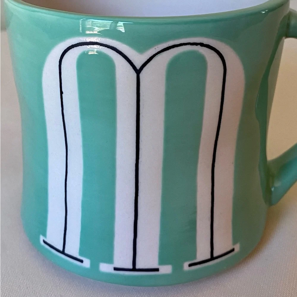 Anthropologie M Initial Mug Cup